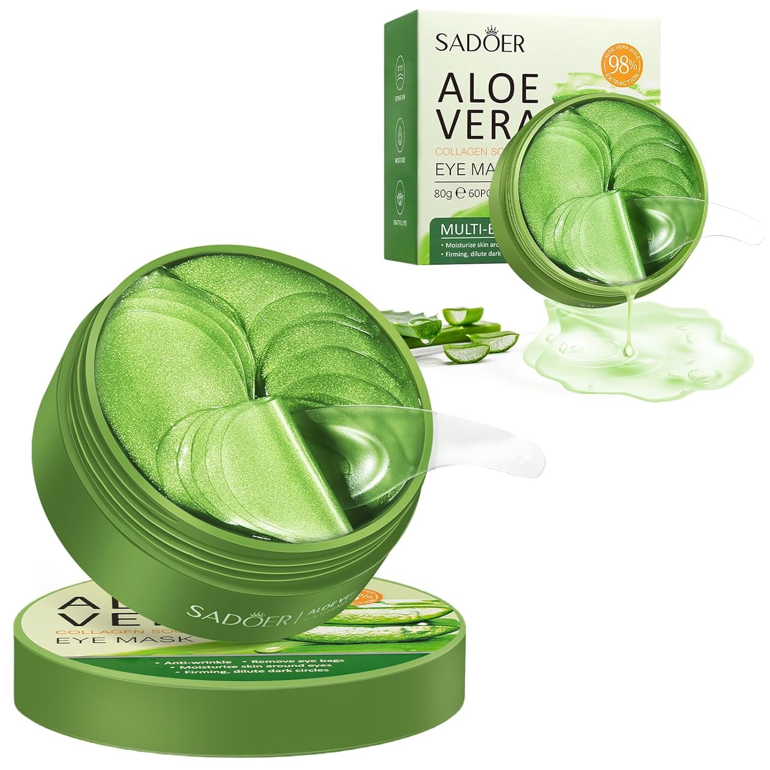 loe Vera Under Eye Mask for Puffy Eyes and Dark Circles