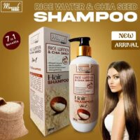 Organic rice water & chia seed shampoo 300ml bottle.